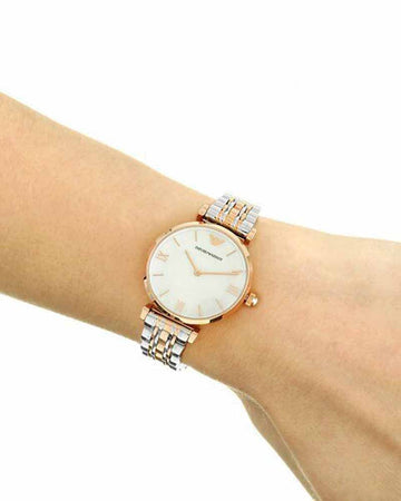 Emporio Armani Gianni T-b Analog Mother of Pearl Dial Women's Watch-AR1683