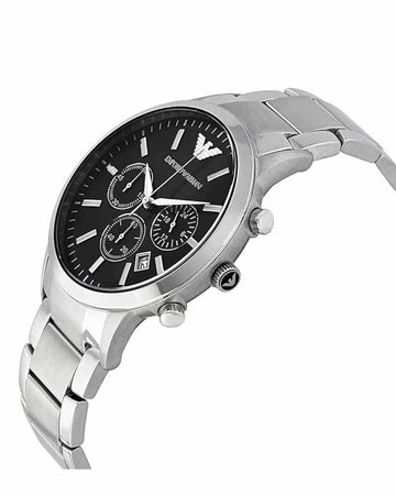 Emporio Armani Analog Black Dial Men's Watch-AR2434 (Black_Free Size)