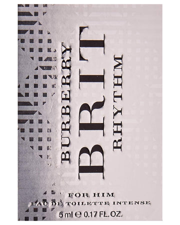 Burberry Brit Rhythm for Men, 5 ml Intense EDT Splash (Mini)