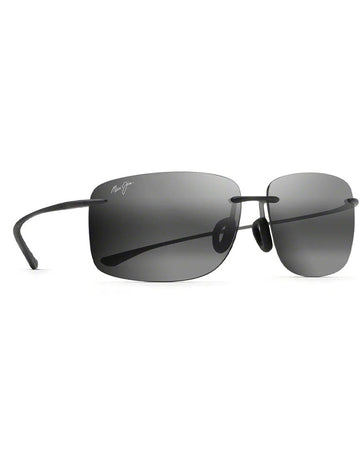 Sunglasses Maui Jim Hema Black Matte Maui pure 443-11M 62-14 Medium Polarized Gradient