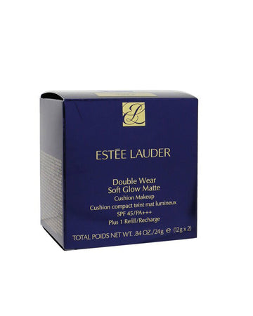 Double Wear Soft Glow Matte Cushion Makeup SPF 45 With Extra Refill - # 1W2 Sand 2x12g/0.42oz