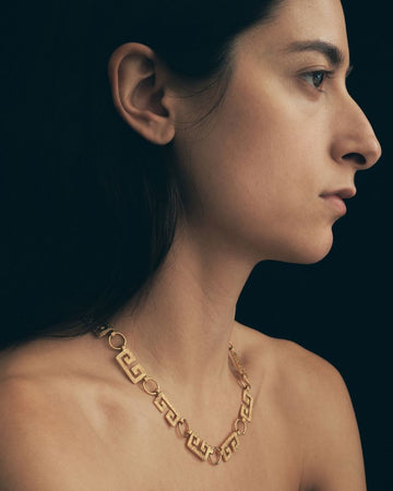 GRECA CHAIN NECKLACE 18K GOLD VERMEIL TS1001N-GVPL