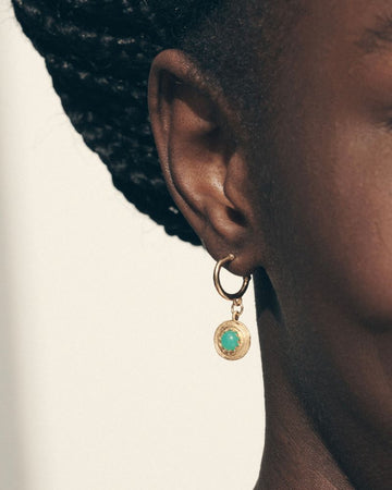 CORA EARRINGS 18K GOLD VERMEIL CHRYSOPRASE TS957E-GVCBPL