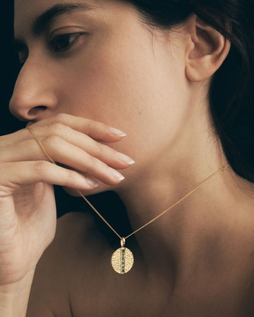 SEMELE NECKLACE 18K GOLD VERMEIL GREEN TOURMALINE TS1017N-GVCBPL