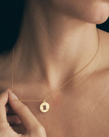 MESSENE NECKLACE 18K GOLD VERMEIL GARNET TS1019N-GVPL