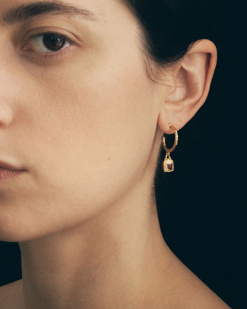 CILLA EARRINGS 18K GOLD VERMEIL GARNET TS989E-GVPL